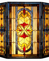 Stained Glass Fire Screens